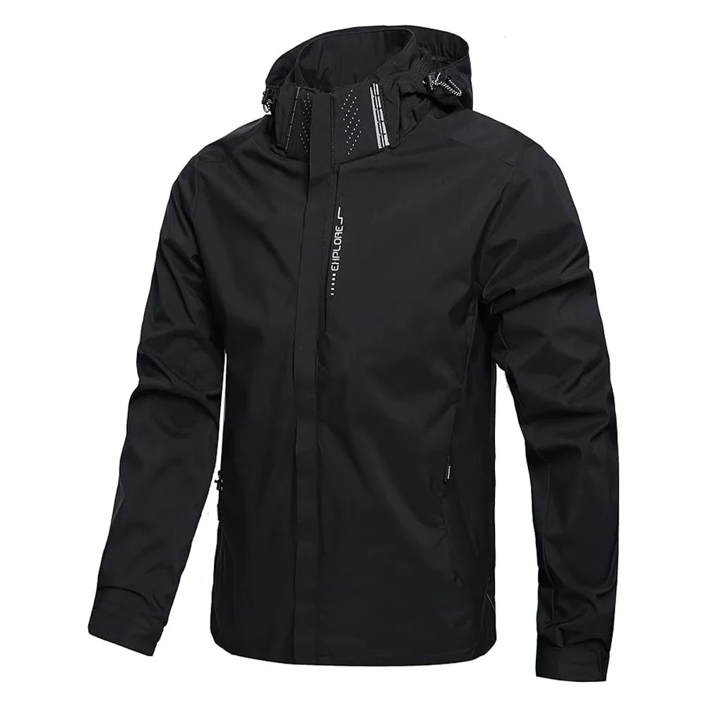 Men’s Lightweight Windproof, Waterproof Hooded Rain Jacket