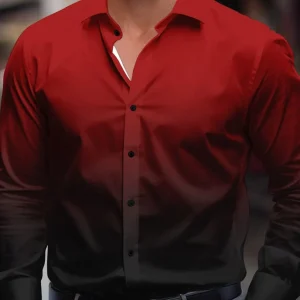 Men's, Solid Long Sleeve Dress Shirt