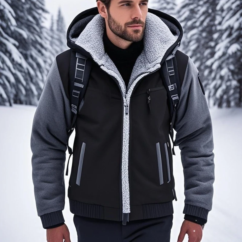 Men’s, Fleece-Lined Hooded Winter Coats