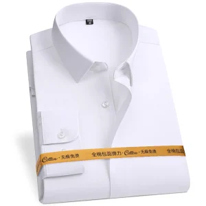 Wrinkle-FREE! NO Iron! Long Sleeve Dress Shirt